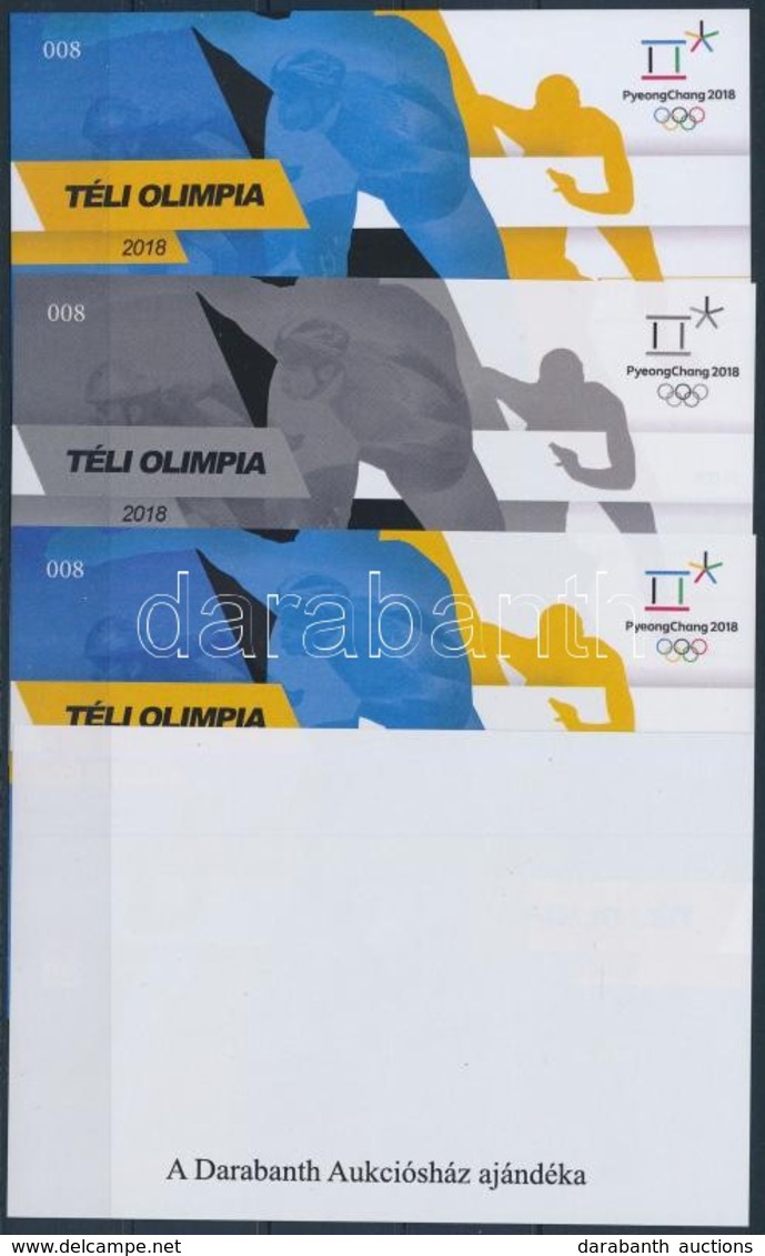 ** 2018 Téli Olimpia PyeongChang Emlékív Garnitúra Azonos Sorszámmal (No 008) - Otros & Sin Clasificación