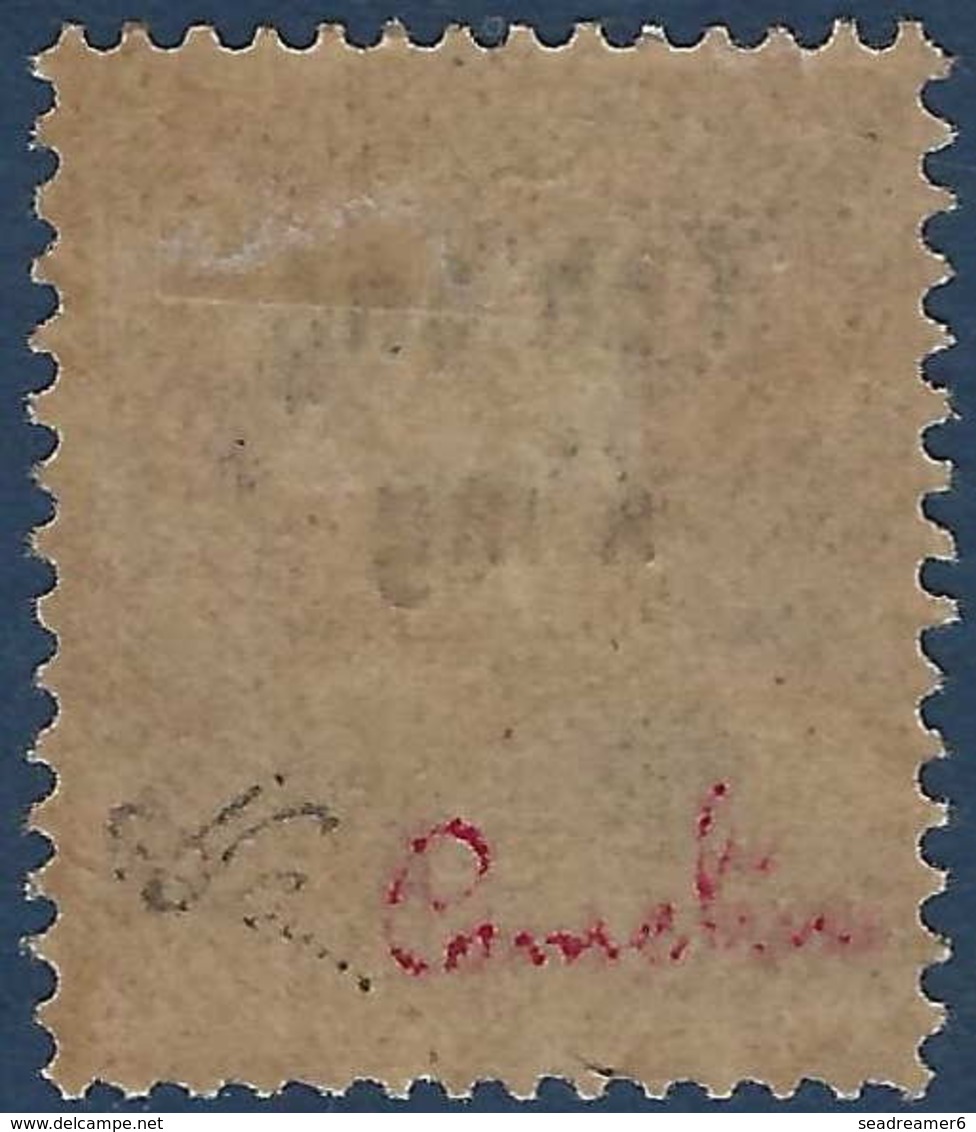 France Colonies Tchong King N°64* Neuf Variété T Brisé Et Déformé ! R Signé Brun - Unused Stamps