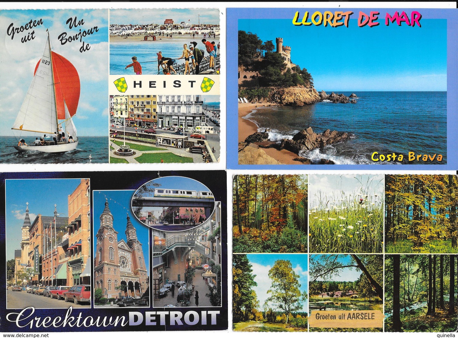 Beau Lot  *  plus de  60 cartes de diverse pays de vacances *  50 cartes avec timbres
