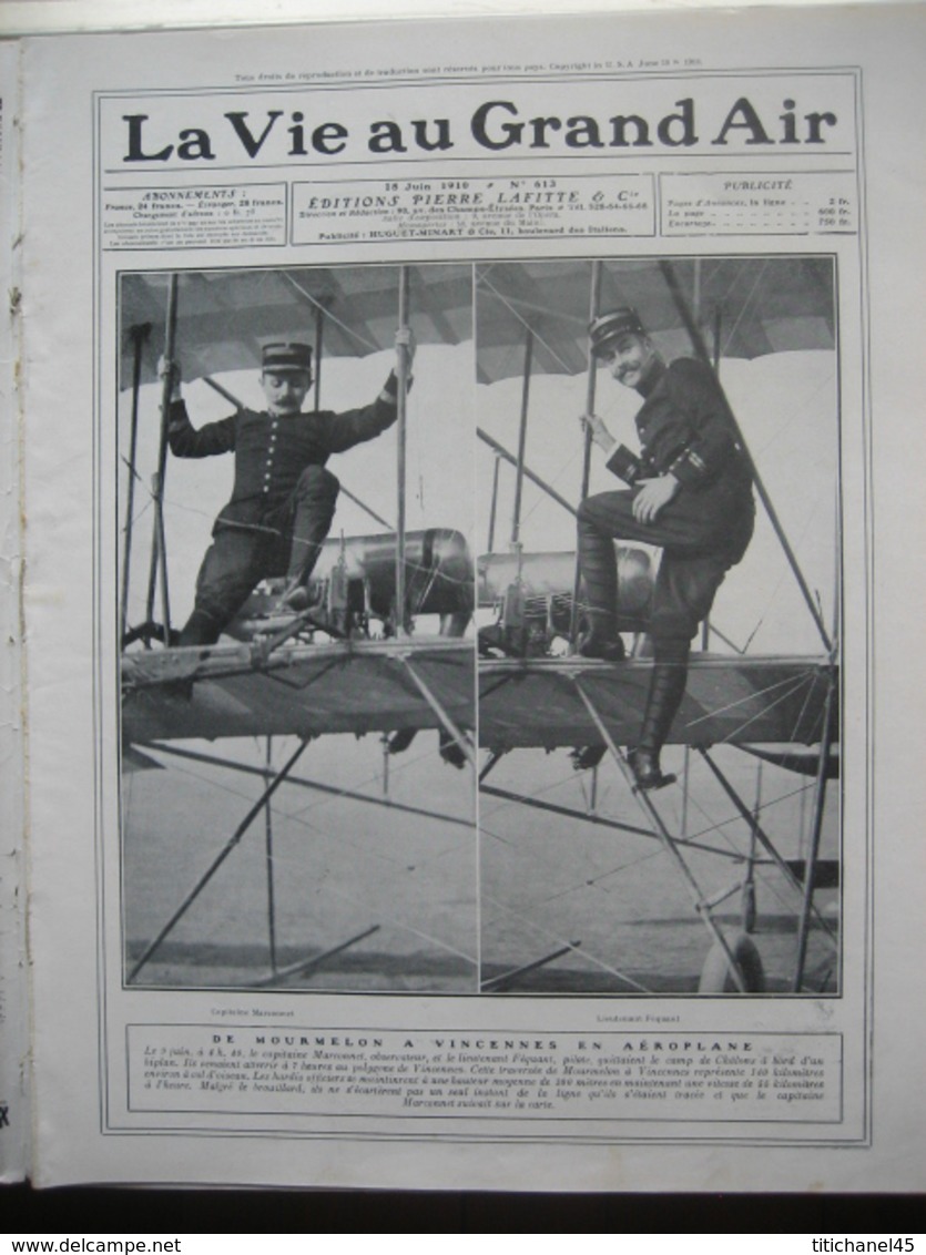 1910 AVIATION : Meeting De ROUEN -MOURMELON à VINCENNES En Aéroplane :officiers MARCONNET & FEQUANT/ Prix Du JOCKEY-CLUB - 1900 - 1949