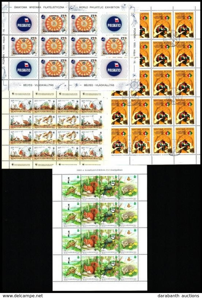 ** O 1982-1995 1 Db Rubik Kocka Pecsételt ív + 3 Db Klf Teljes ív - Other & Unclassified