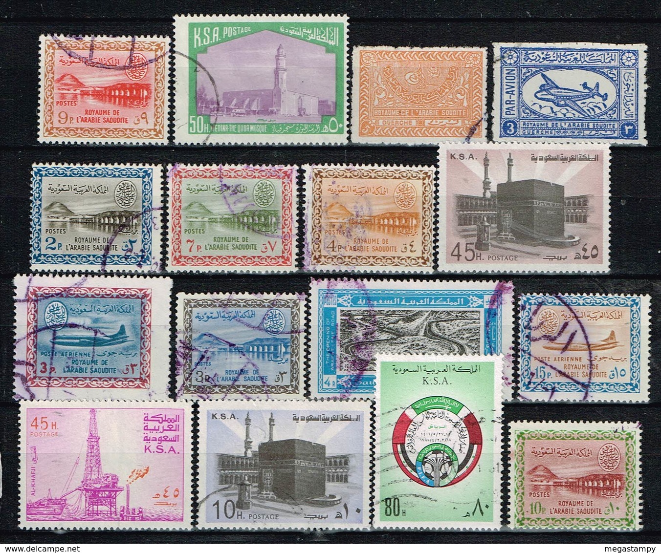 Arabie Saoudite / Saudi Arabia , Lot A =  16 Stamps ,  Gestemp. / Used / Oblitaire - Saudi-Arabien