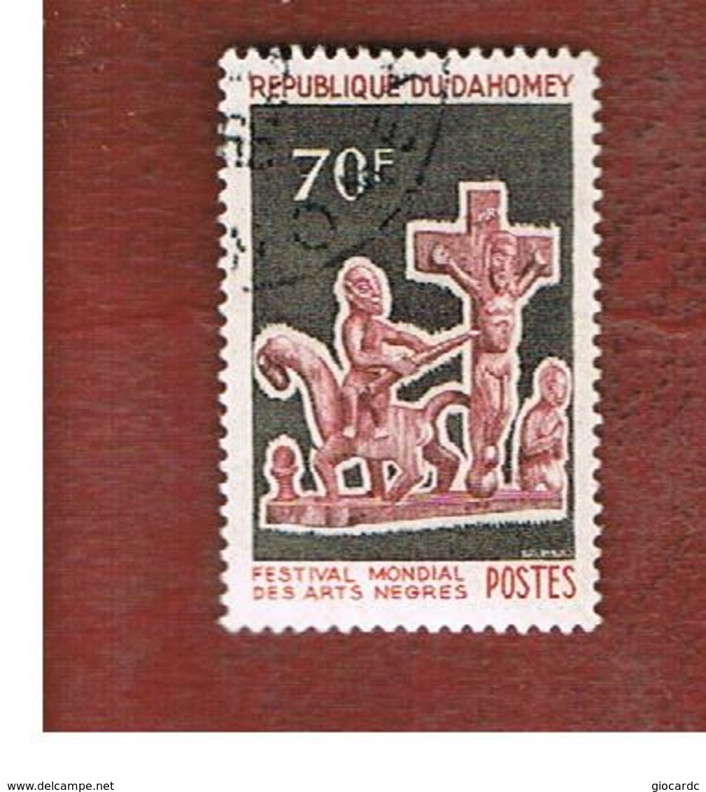 DAHOMEY  - SG 245   -  1966  LOCAL ARTS FESTIVAL: CARVINGS  - USED ° - Benin – Dahomey (1960-...)