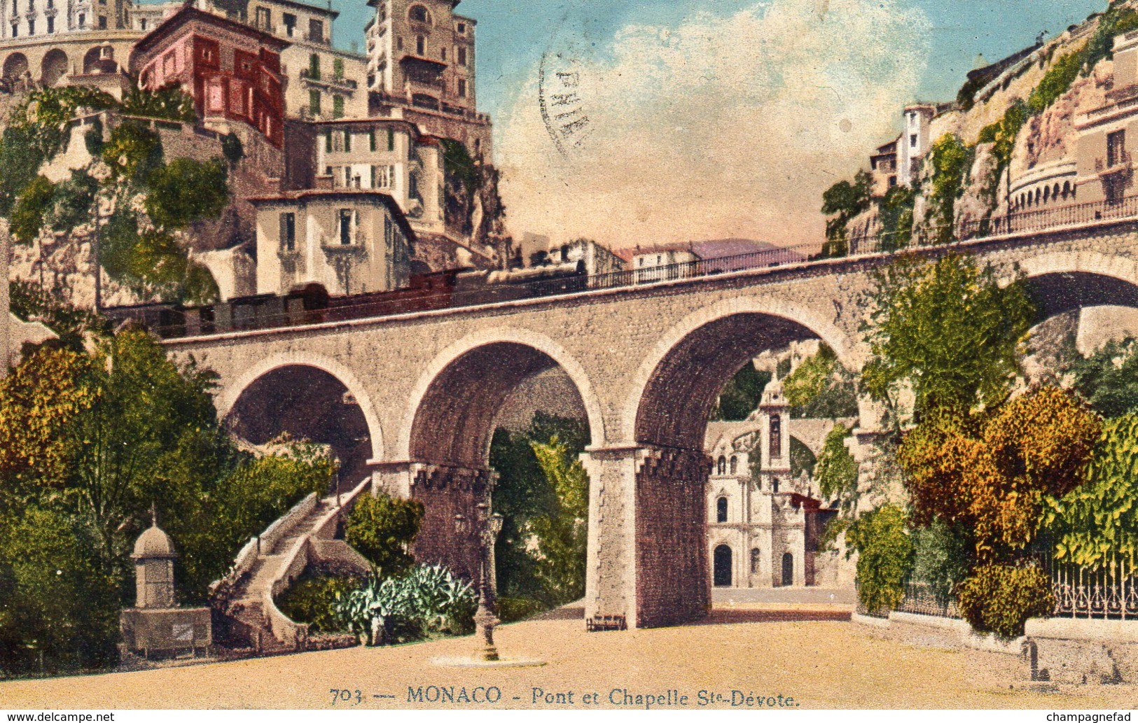 MONACO,  LE PONT ET CHAPELLE SAINTE DEVOTE - Kathedraal Van Onze-Lieve-Vrouw Onbevlekt Ontvangen