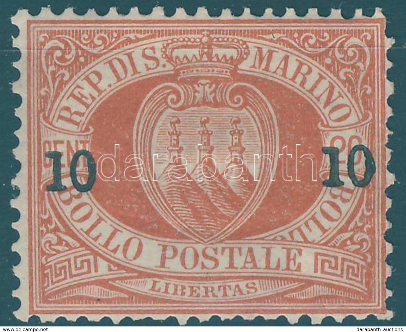 * San Marino 1892 Mi 11 Eredeti Gumival / With Original Gum (Mi EUR 300.-) - Sonstige & Ohne Zuordnung