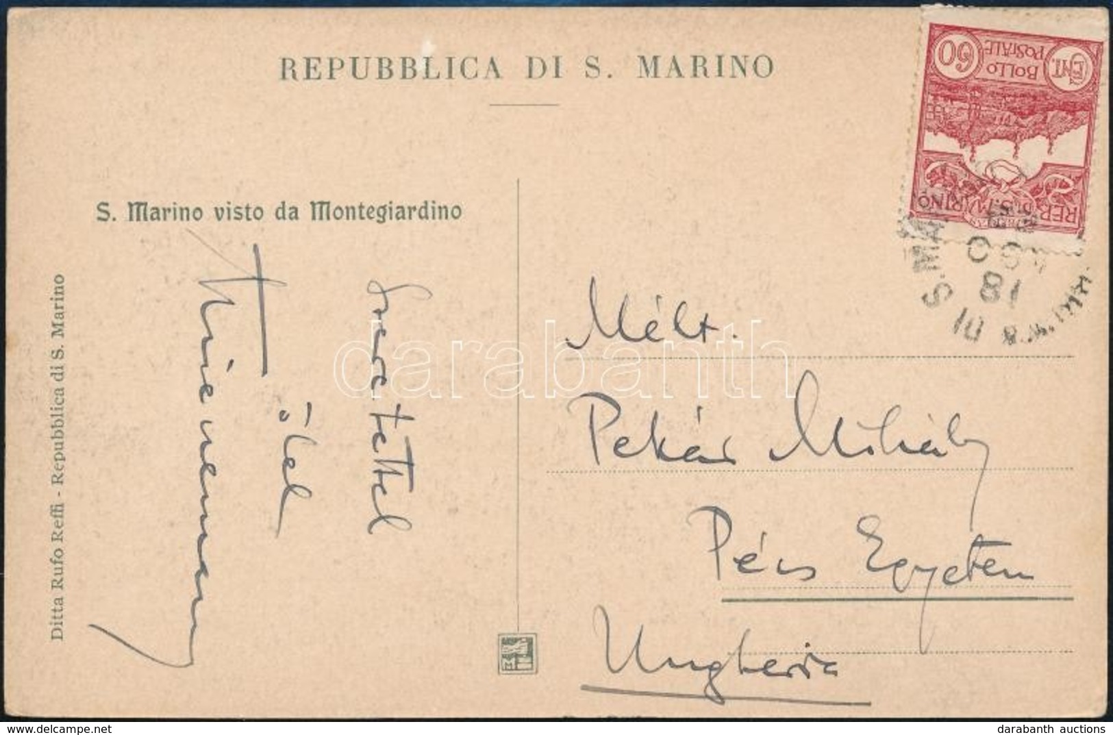 San Marino 1881 - Other & Unclassified