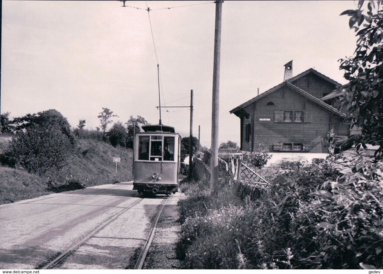 Chemin De Fer  Gland-Begnins, Train à Vich, Photo 1948, BVA GB 12 - Gland