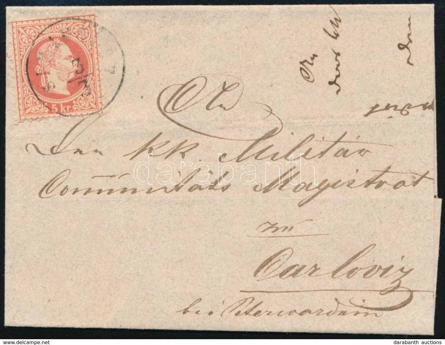 ~1869 5kr Levélen 'SIMANOVCE' - Autres & Non Classés