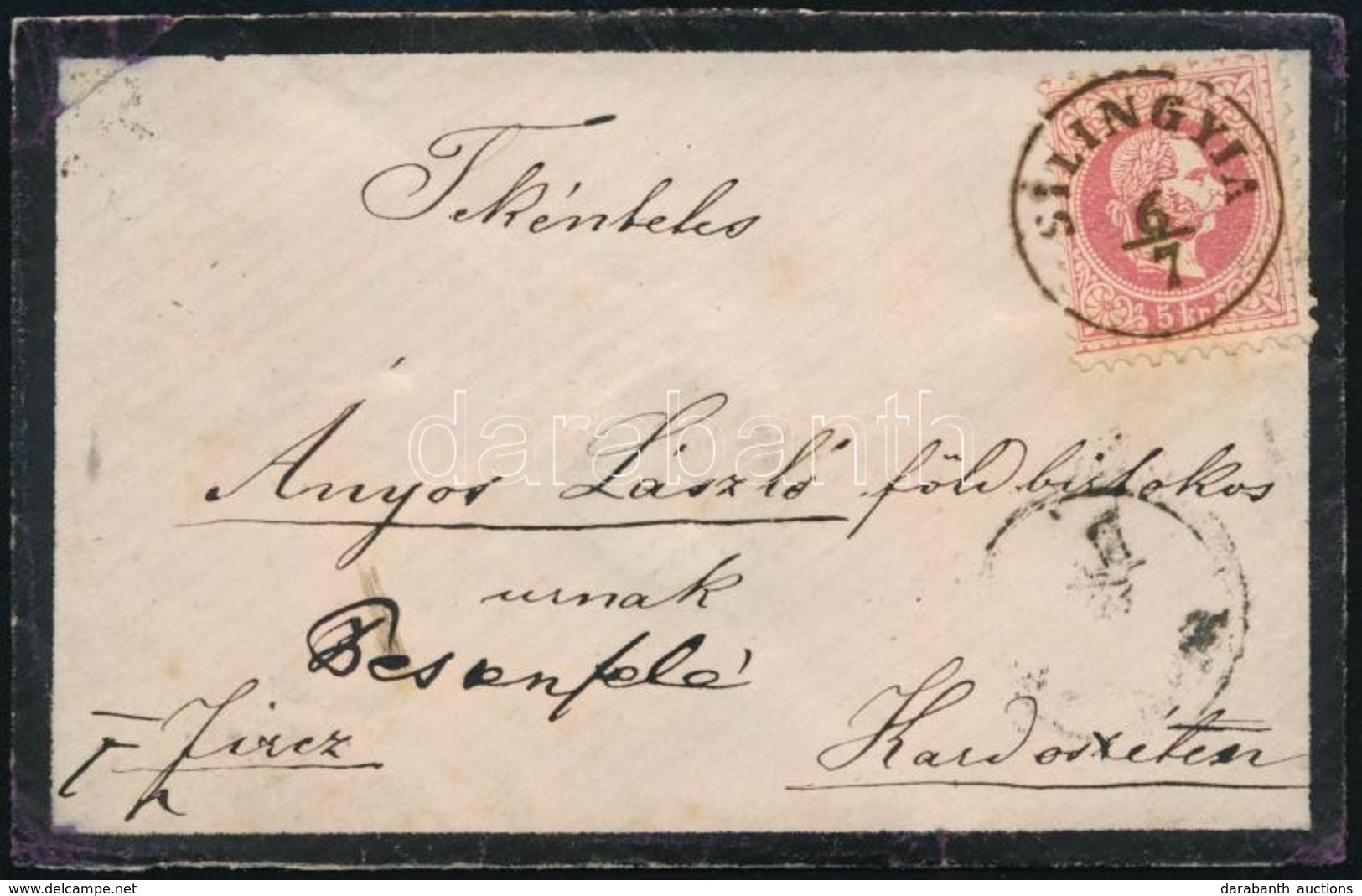 ~1870 5kr Levélen 'SILINGYIA' - Andere & Zonder Classificatie