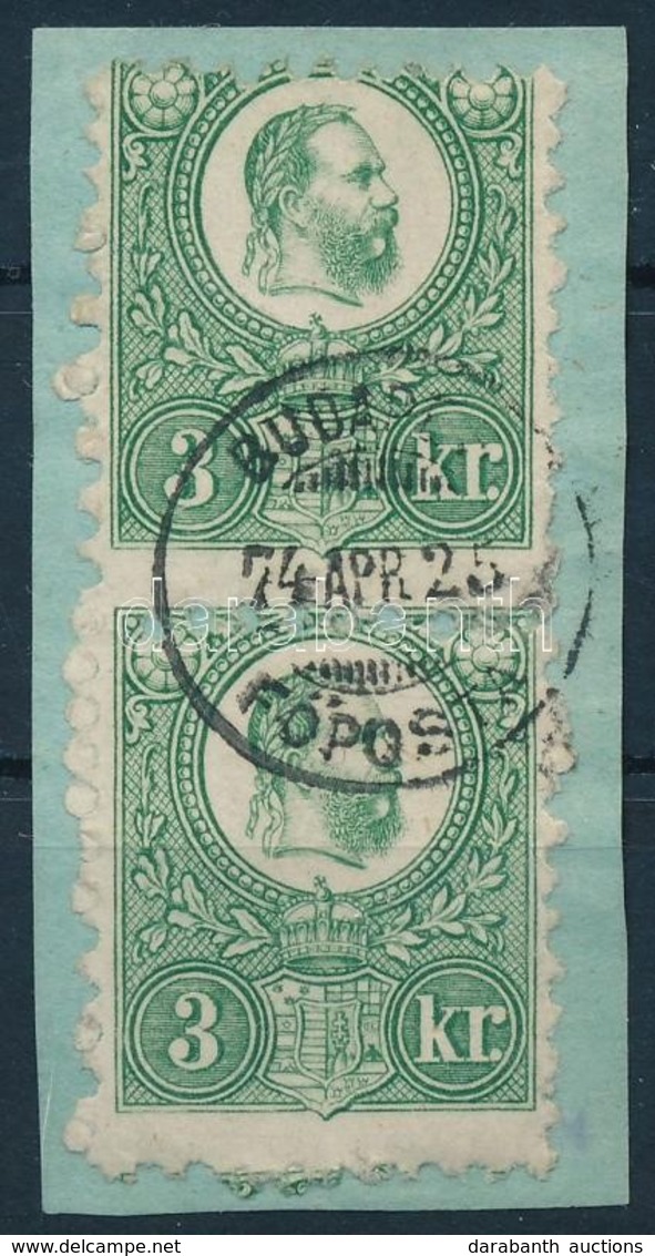 1871 Réznyomat 3kr Képbe Fogazott Függőleges Pár - Andere & Zonder Classificatie