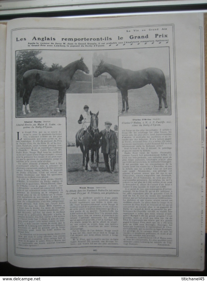 1910 AVIATION : Meeting de ROUEN : NIEUPORT-CATTANEO/Coupe du PRINCE-HENRI : DAIMLER-OPEL-BENZ/GRAND STEEPLE