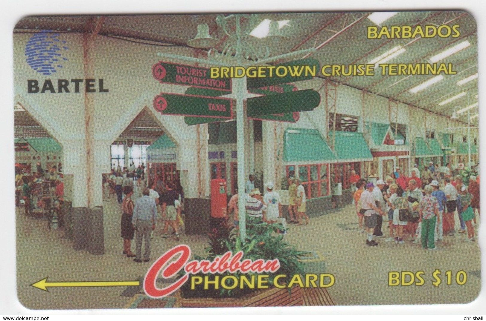 Barbados GPT Phonecard (Fine Used) Code 88CBDD - Barbades