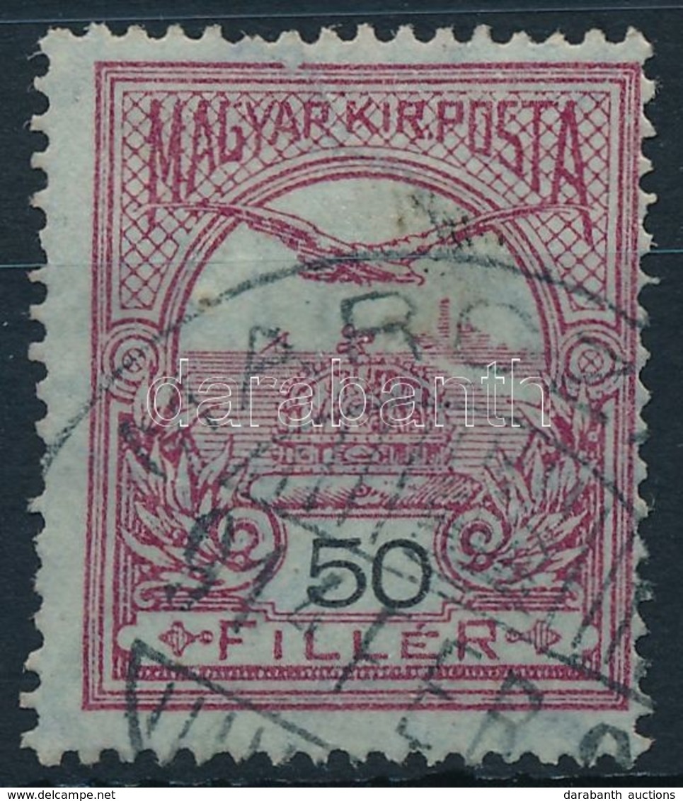 O 1913 Turul 50f Lilásvörös / Kék, Fekvő Vízjellel - Andere & Zonder Classificatie