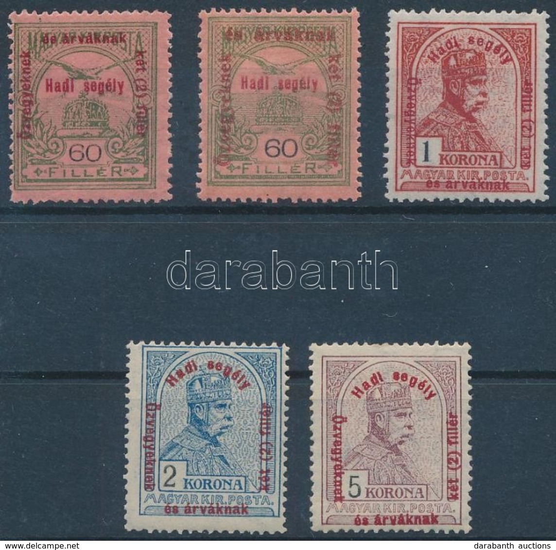 * 1915 Hadi Segély 60f-5K 5 érték (5.100) - Andere & Zonder Classificatie