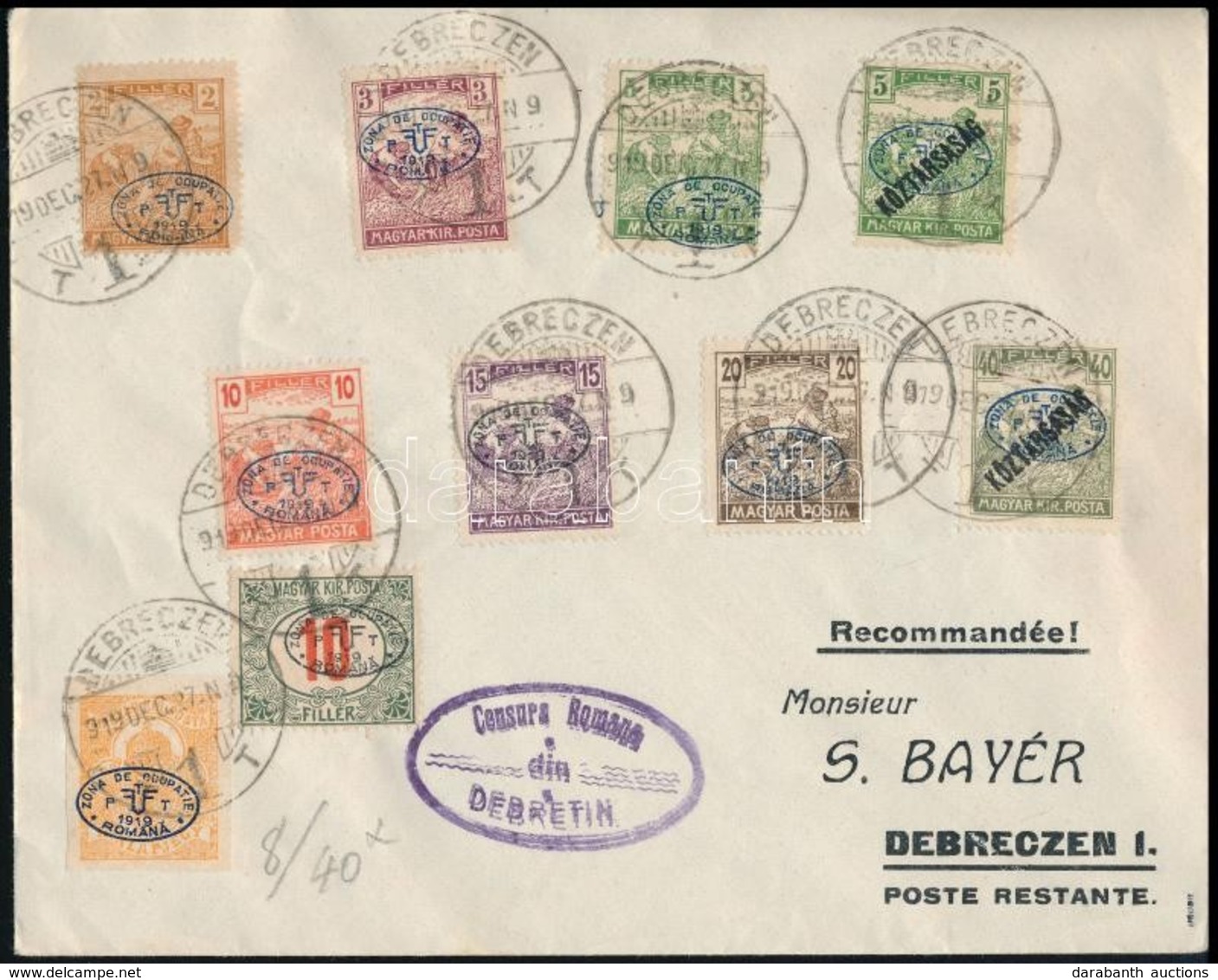 1919 Cenzúrás Helyi Levél. Signed: Bodor - Andere & Zonder Classificatie