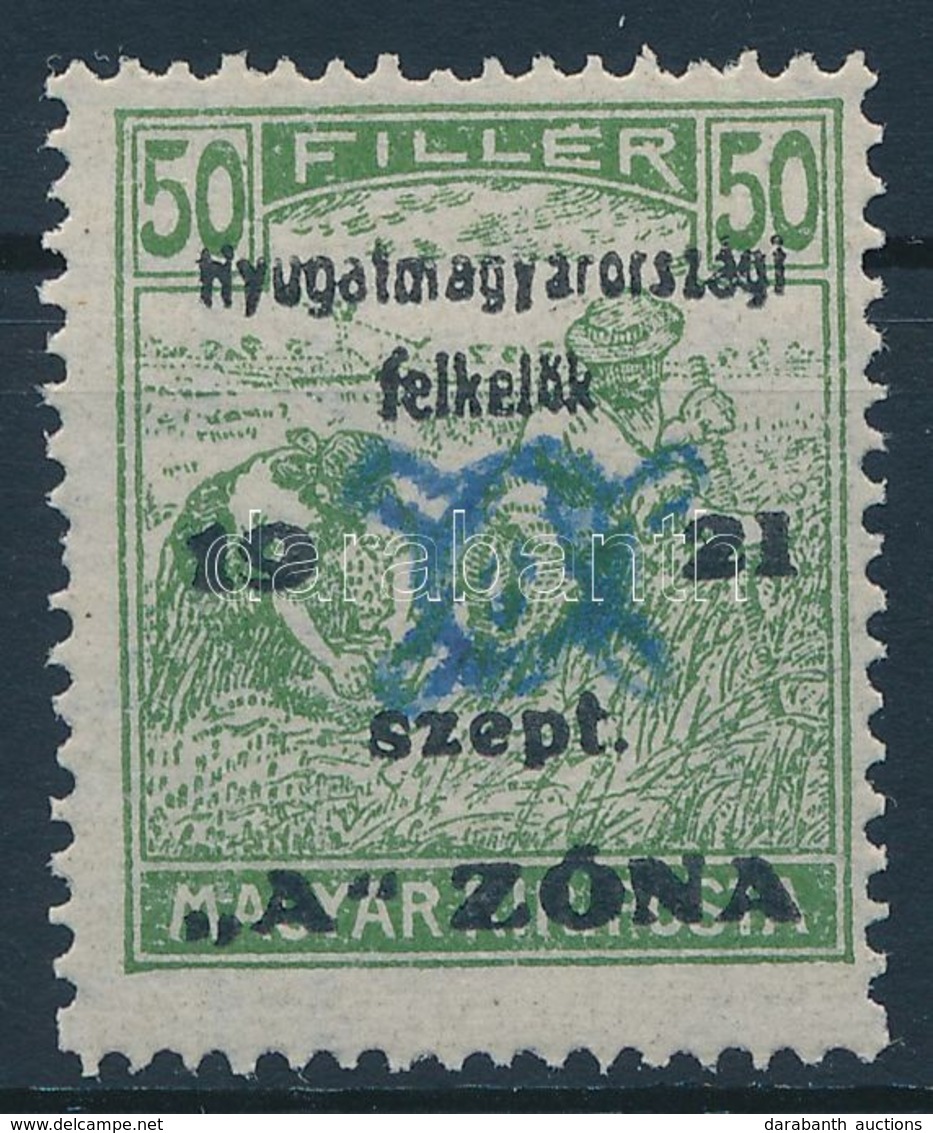 ** Nyugat-Magyarország II. 1921 Arató 50f Garancia Nélkül (18.000) - Autres & Non Classés