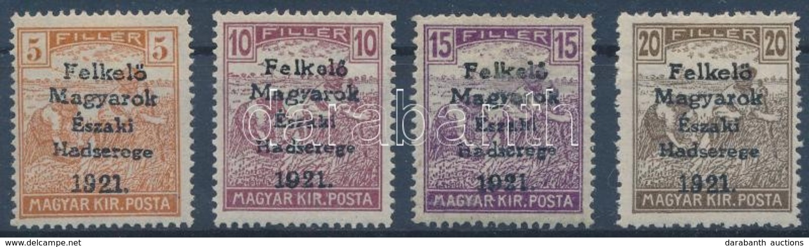 * Nyugat-Magyarország V. 1921 Arató 5f, 10f, 15f és 20f Garancia Nélkül (**93.000) - Autres & Non Classés