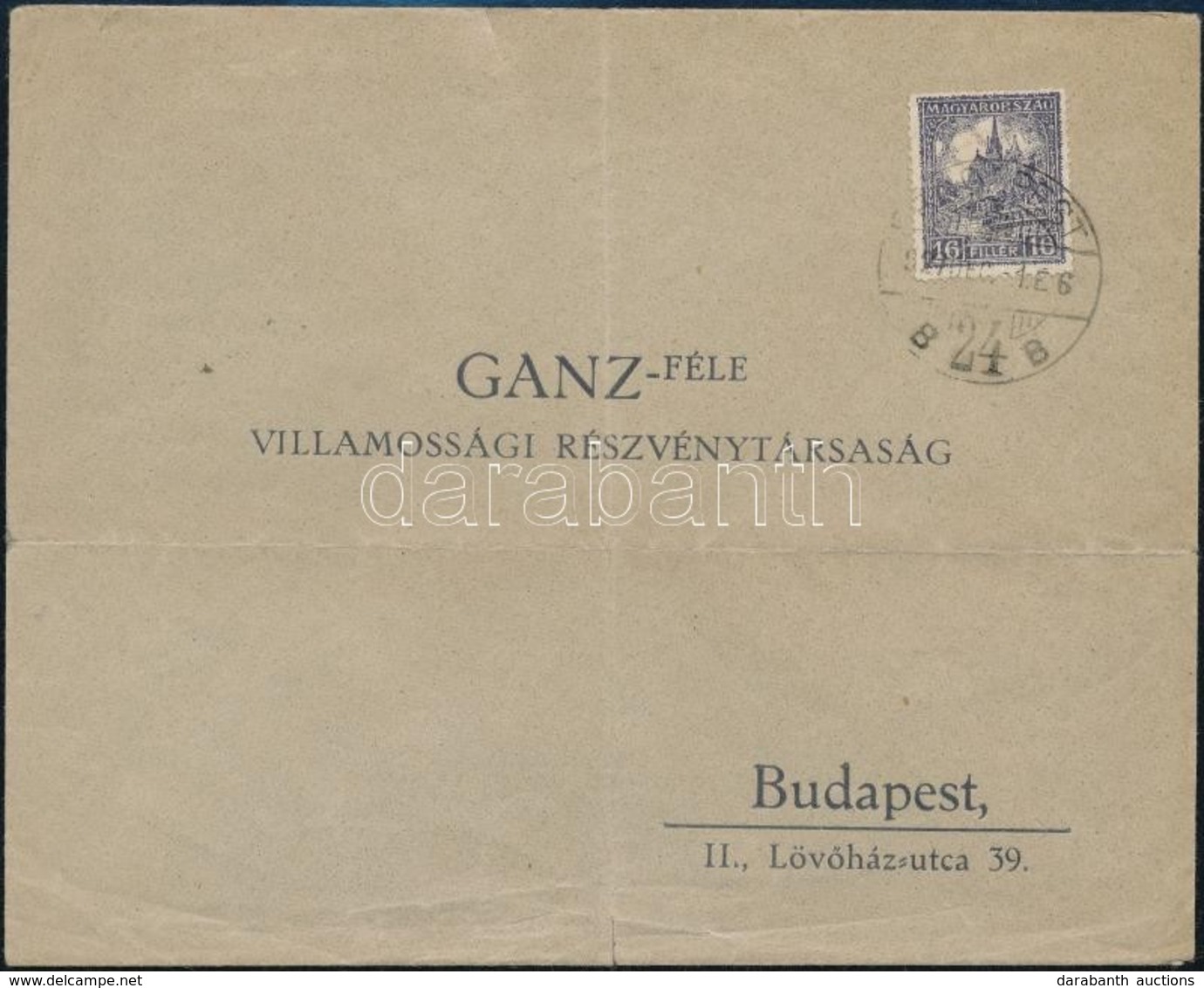 1927 Posta Kárára Hamisított Futott Levél 16 Fillérrel, Ritka! (24.000) - Andere & Zonder Classificatie