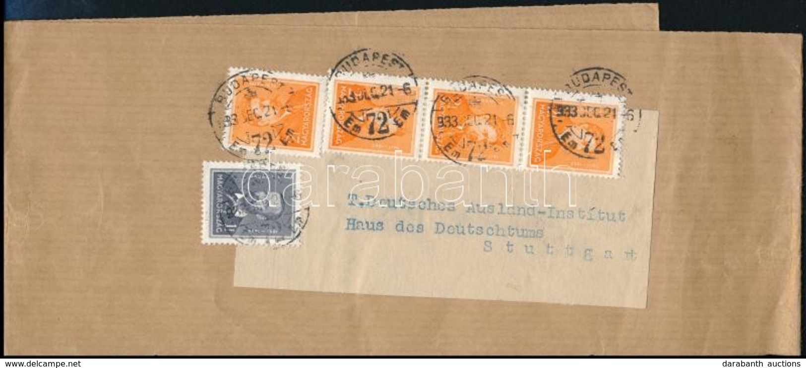 1933 Címszalag Németországba Küldve Arcképek Bélyegekkel Bérmentesítve - Andere & Zonder Classificatie