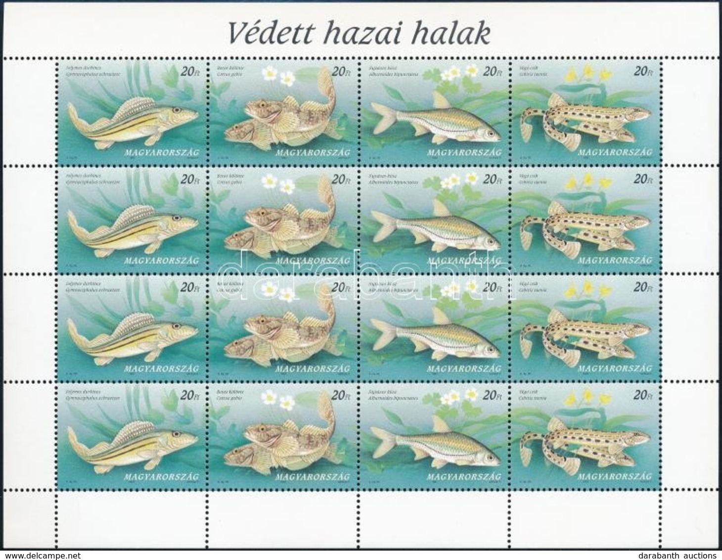 ** 1997 Védett Hazai Halak 2 Db Kisív (4.400) - Sonstige & Ohne Zuordnung