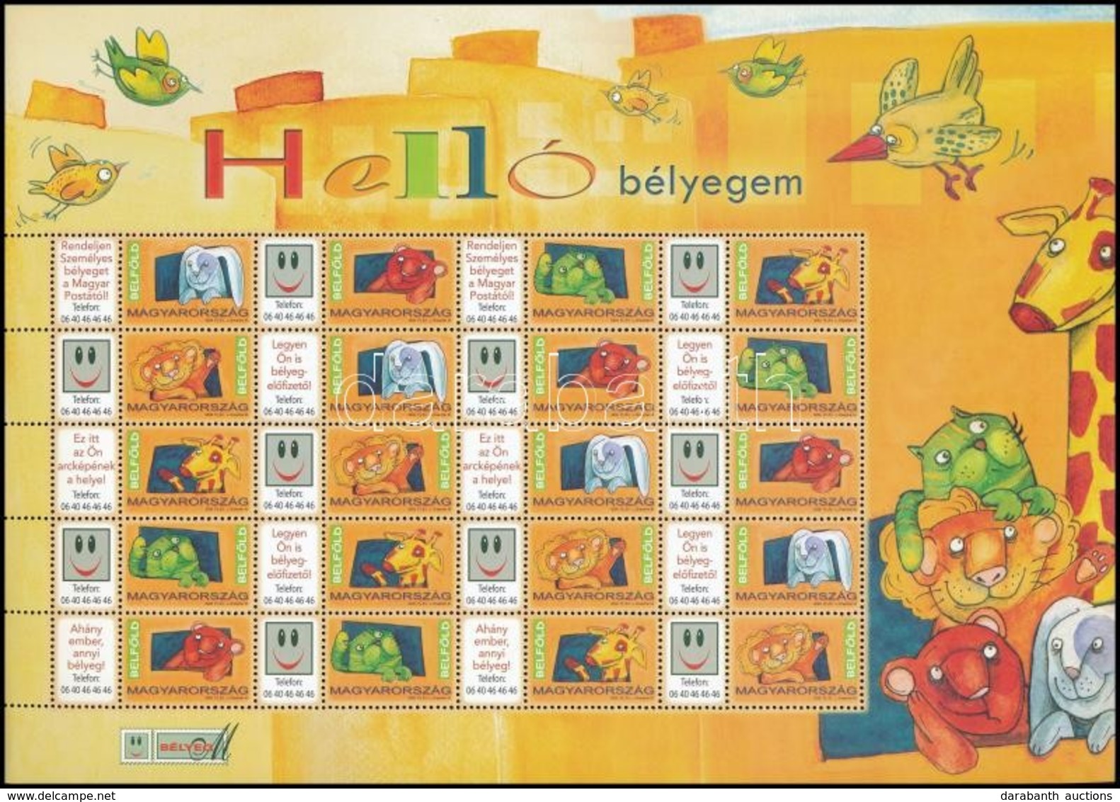 ** 2008 Helló Bélyegem Teljes ív (7.000) - Autres & Non Classés