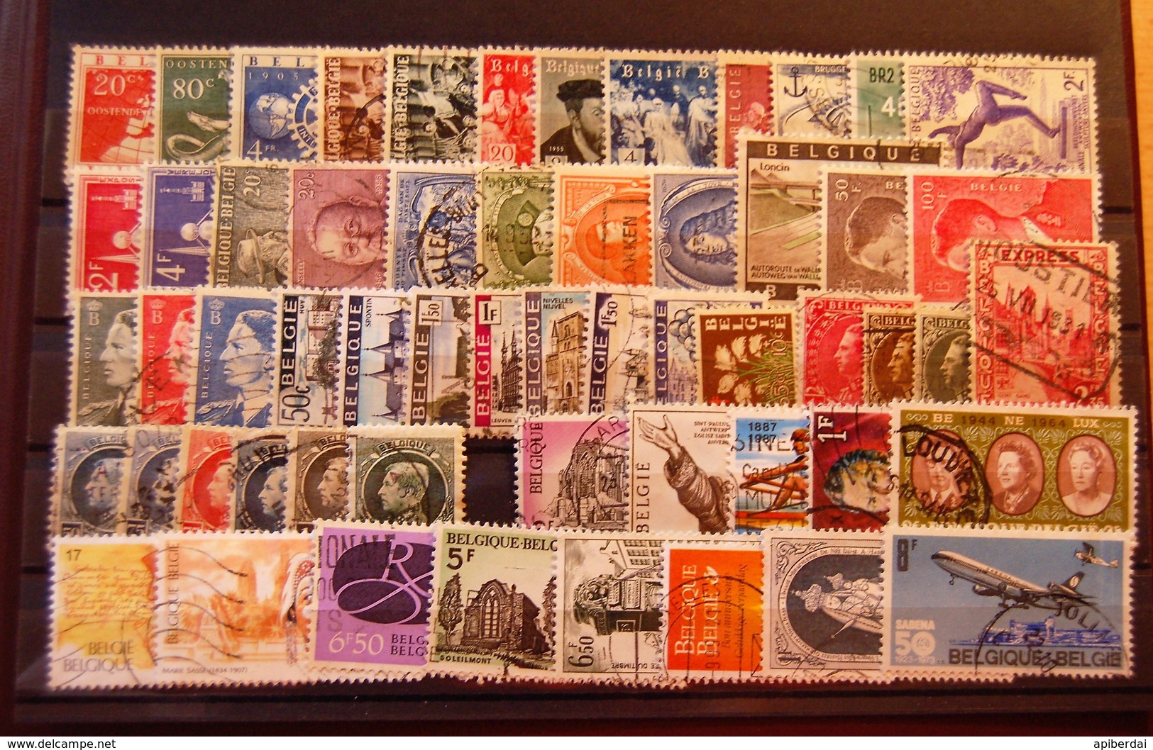 Belgique Belgium - 57 Differents Used Stamps - Collezioni