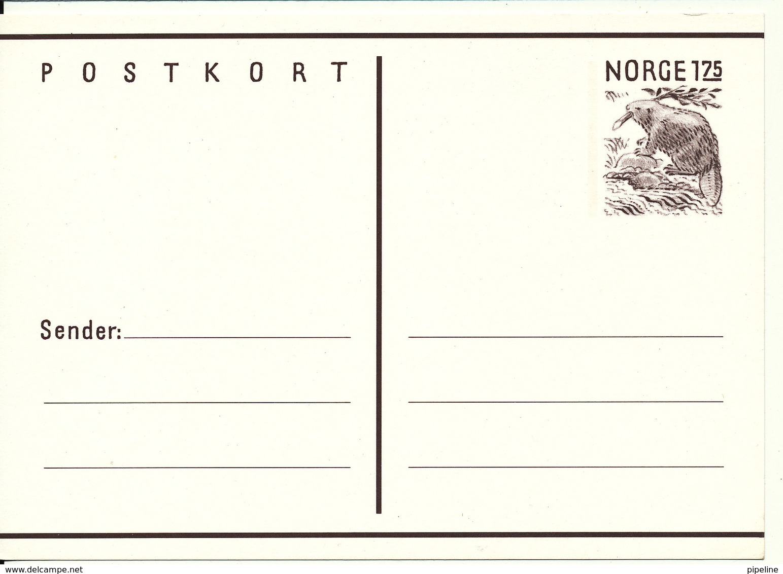 Norway Postcard Postal Stationery 1,75 In Mint Condition - Postal Stationery