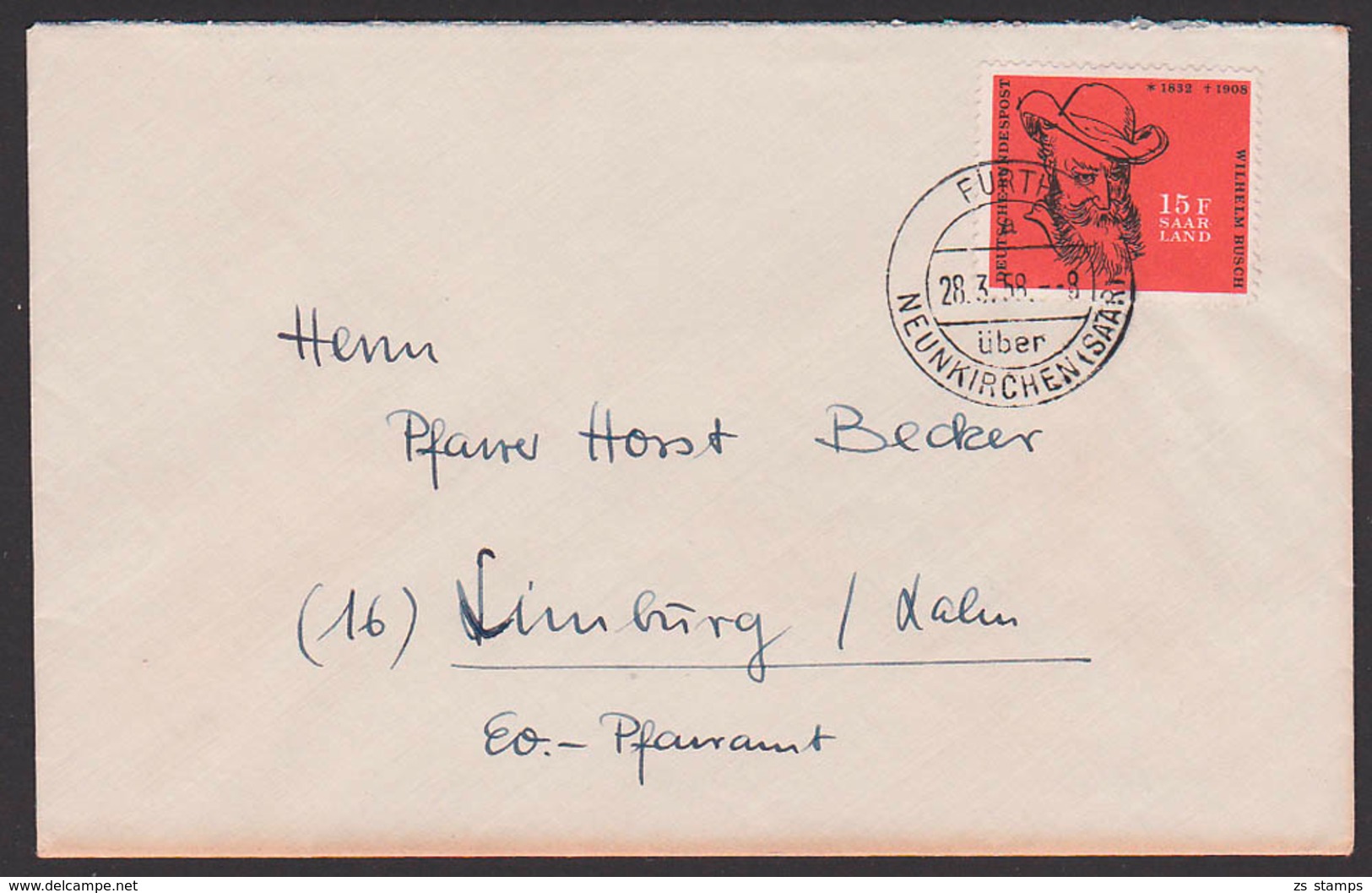 Fürth über Neunkirchen (Saar) Saarland Wilhelm Busch - Lettres & Documents