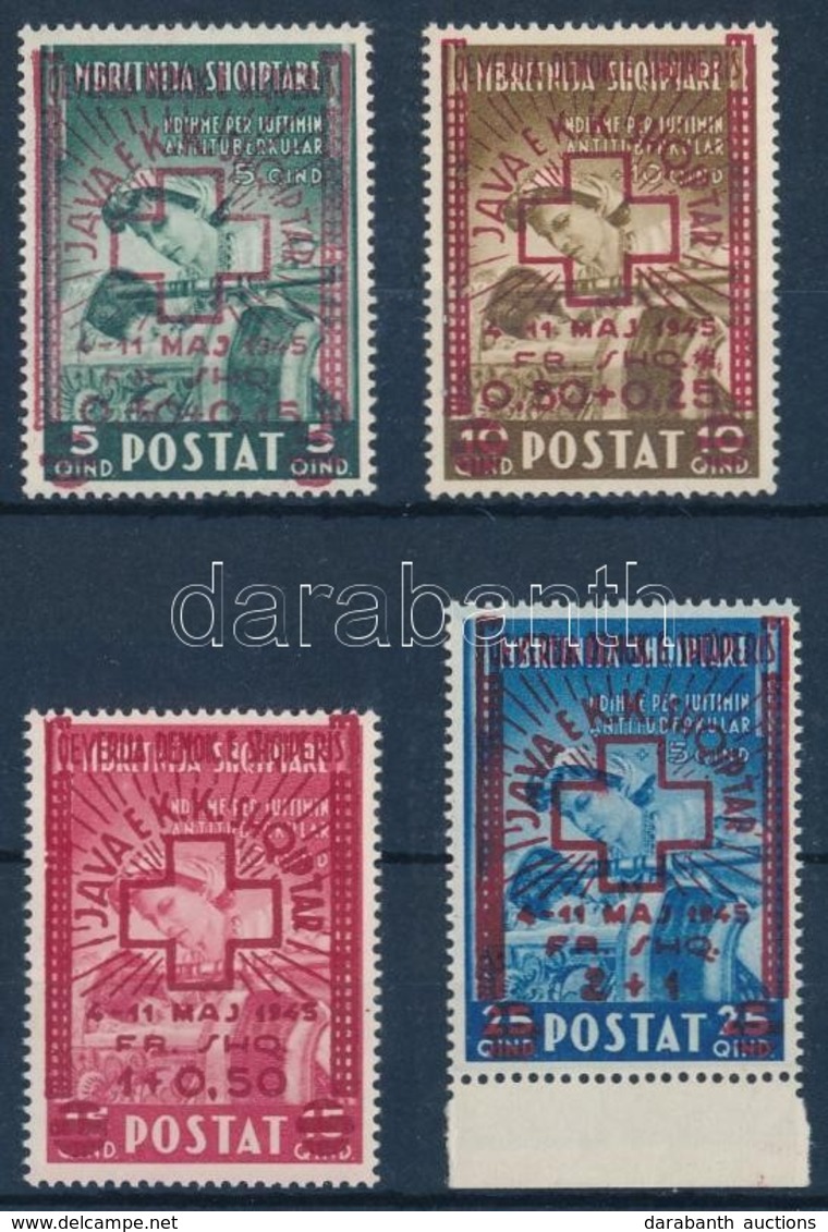 ** 1945 Vöröskereszt Felülnyomott Sor Mi 375-378 - Autres & Non Classés