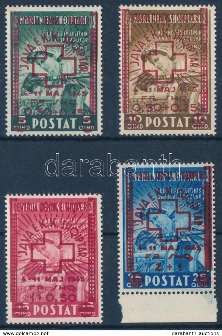 ** 1945 Vöröskereszt Felülnyomott Sor Mi 375-378 - Andere & Zonder Classificatie