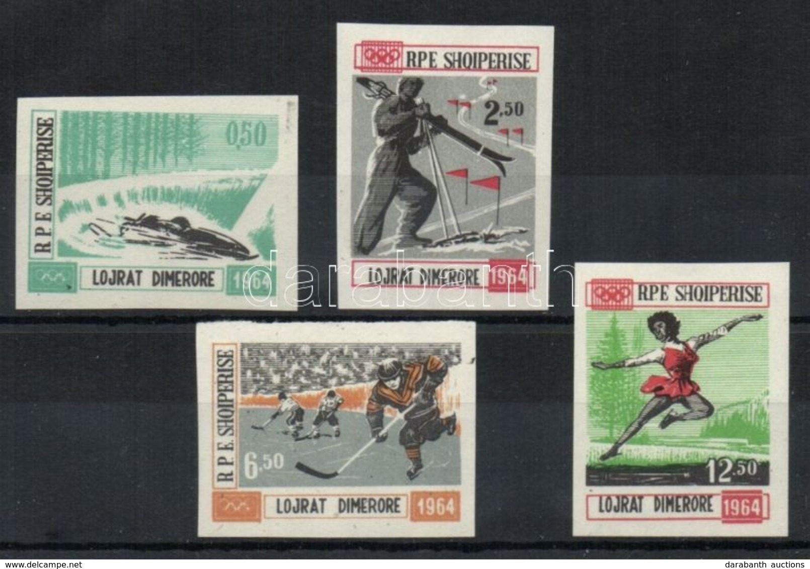 ** 1963 Téli Olimpia Innsbruck Vágott Sor Mi 798-801 - Autres & Non Classés