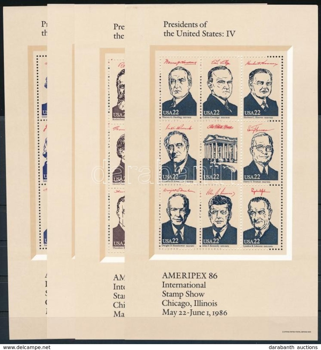 ** 1986 Bélyegkiállítás Blokksor,
Stamp Exhibition Block Set
Mi 17-20 - Otros & Sin Clasificación