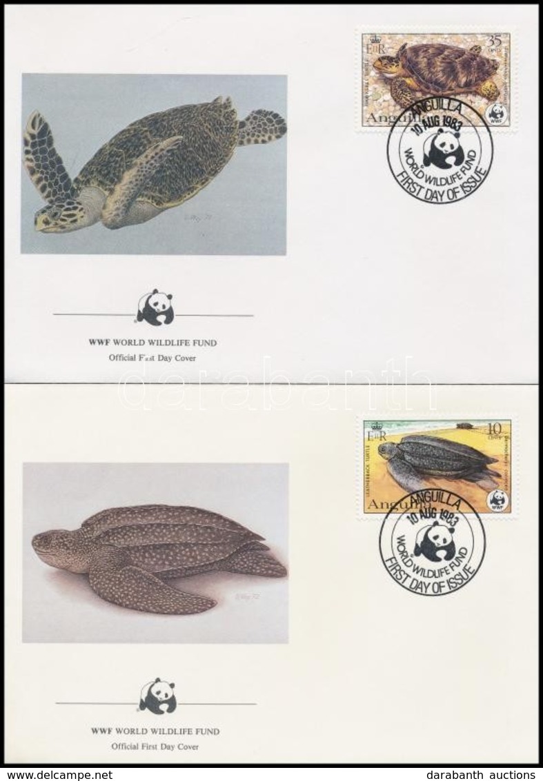 1983 WWF: Teknősök Sor Mi 541 A-544 A 4 Db FDC-n - Other & Unclassified