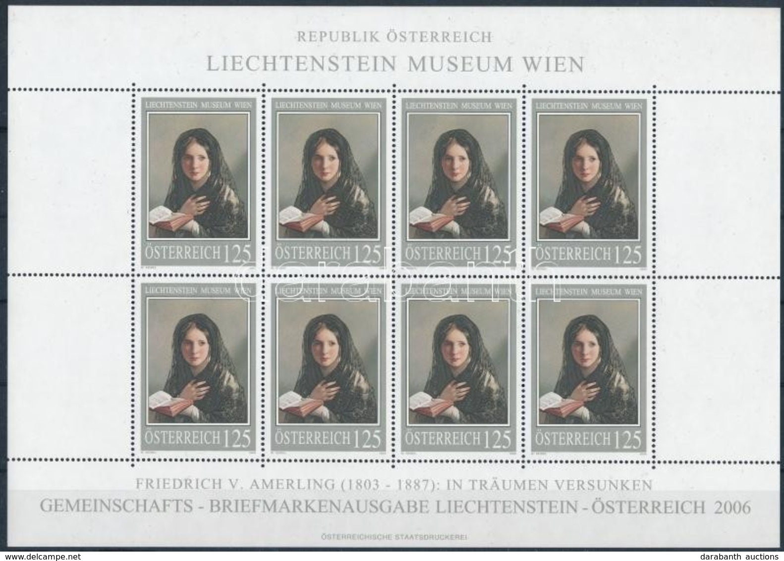 ** 2006 Liechtenstein Múzeum, Festmény Mi 2574 Kisív - Andere & Zonder Classificatie