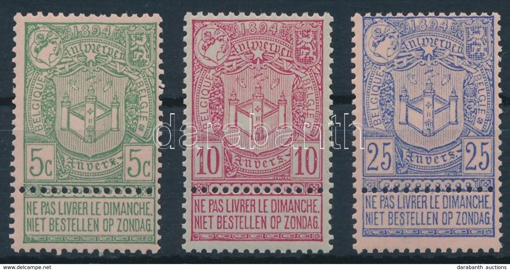 ** 1894 Világkiállítás Sor,
World Expo Set
Mi 61-63 - Autres & Non Classés