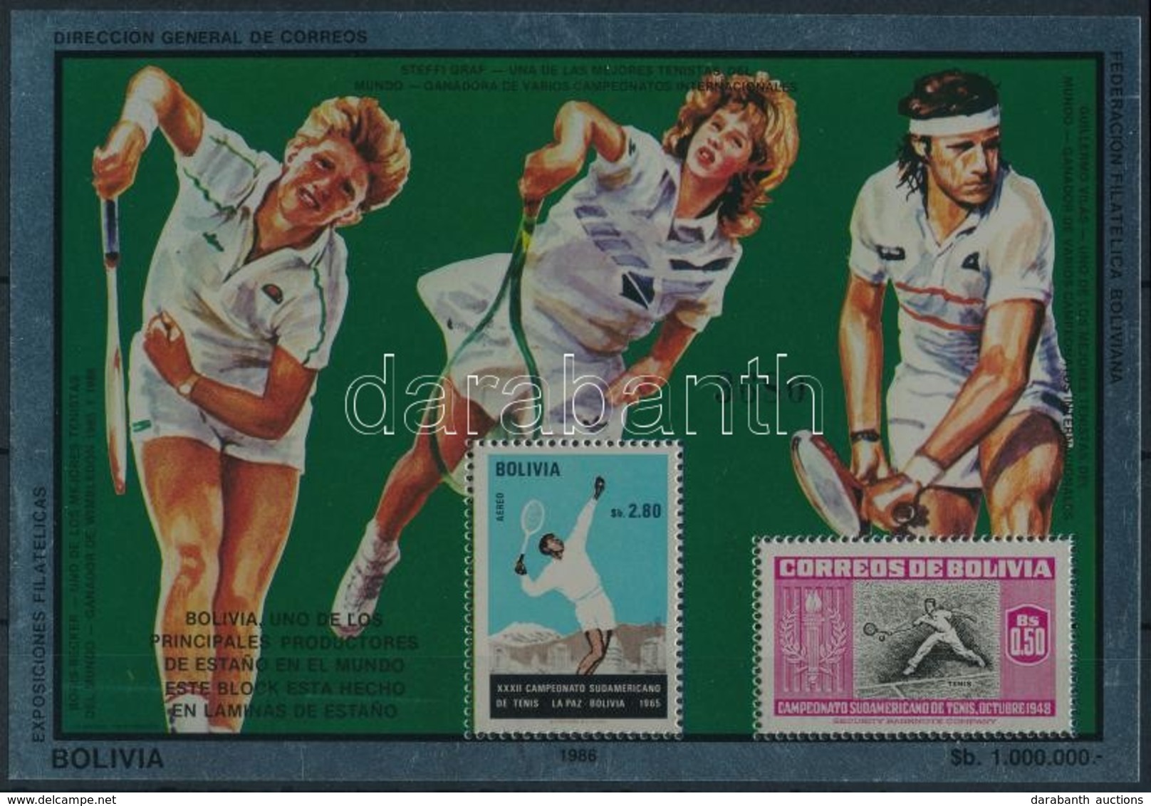 ** 1986 Tenisz Blokk,
Tennis Block
Mi 159 - Other & Unclassified