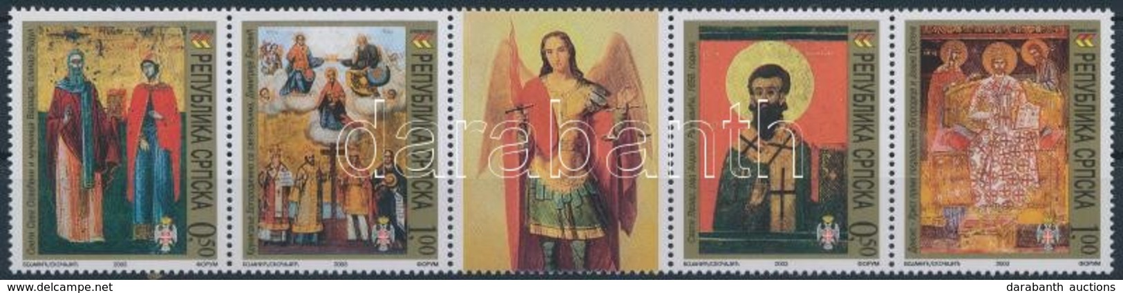 ** 2003 Ikonok ötöscsík,
Icons Stripe Of 5
Mi 285-288 - Andere & Zonder Classificatie