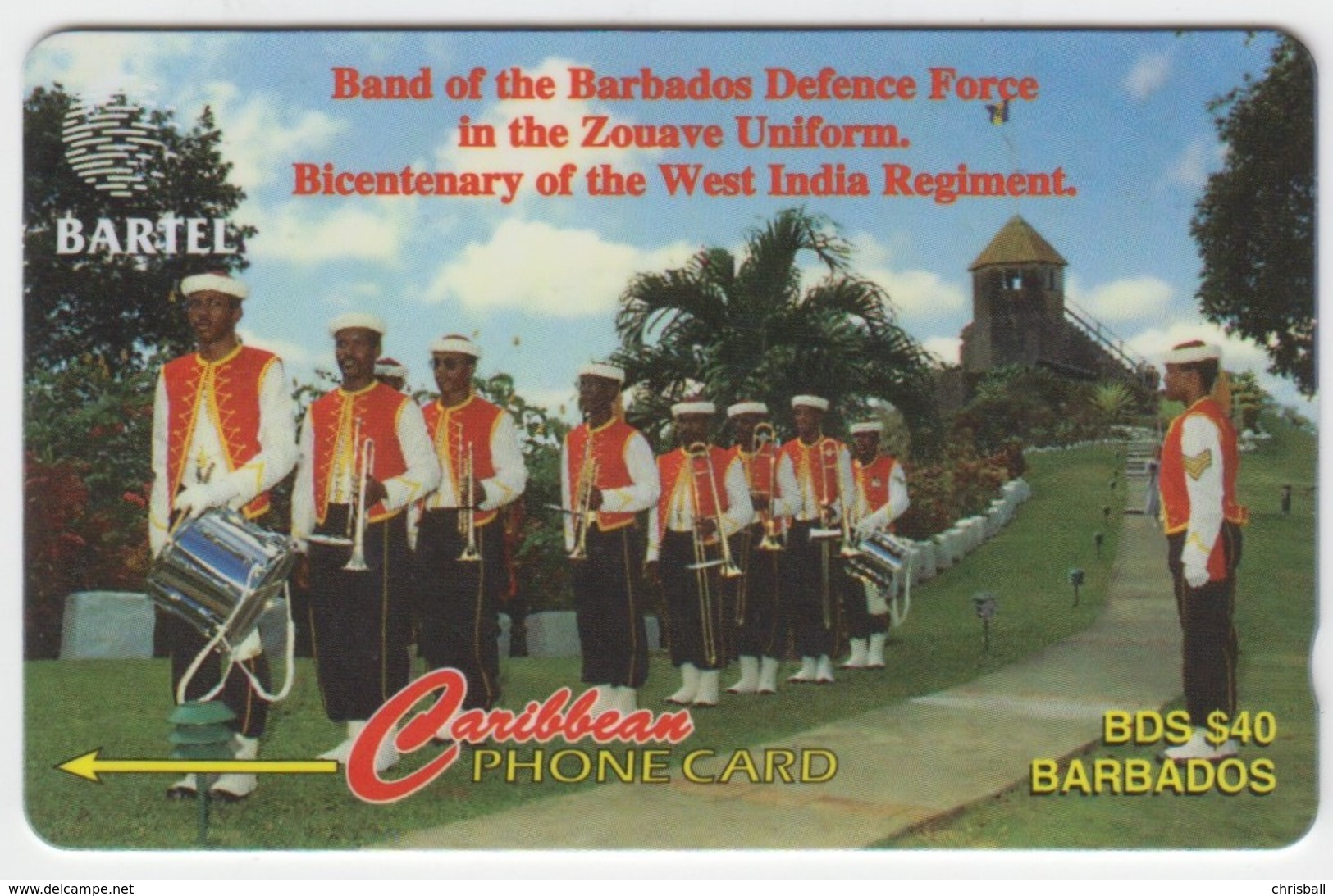 Barbados GPT Phonecard (Fine Used) Code 16CBDB - Barbades