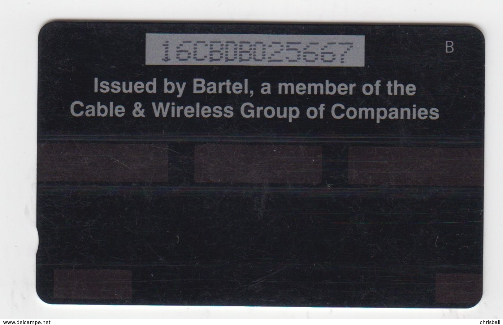 Barbados GPT Phonecard (Fine Used) Code 16CBDB - Barbados (Barbuda)