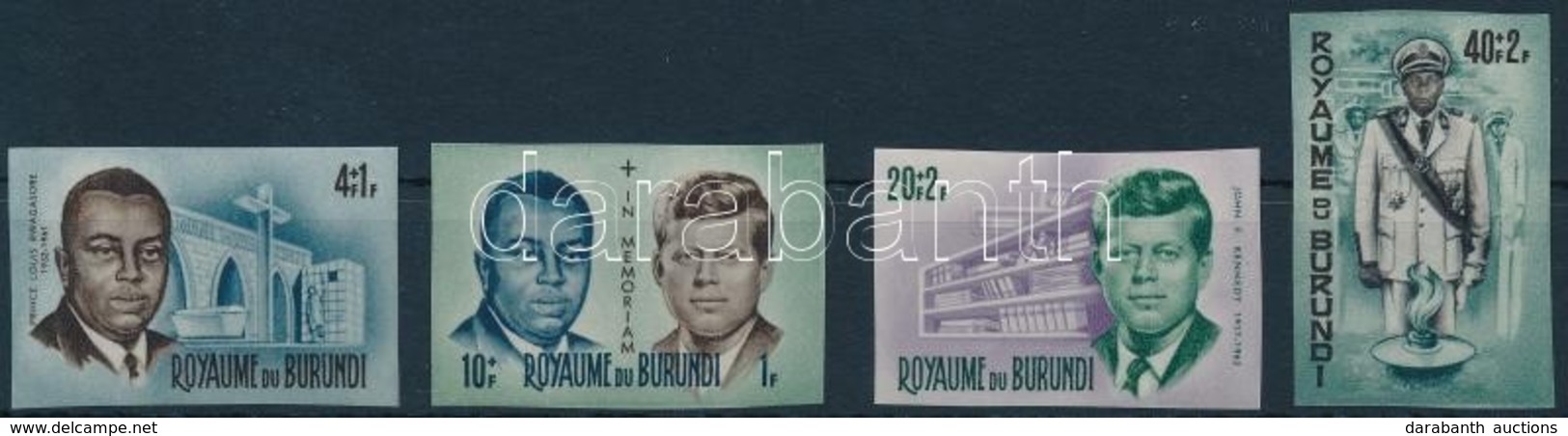 ** 1966 John F. Kennedy és Rwagasore Herceg Vágott Sor,
John F. Kennedy And Prince Rwagasore Imperforated Set
Mi 211-214 - Otros & Sin Clasificación