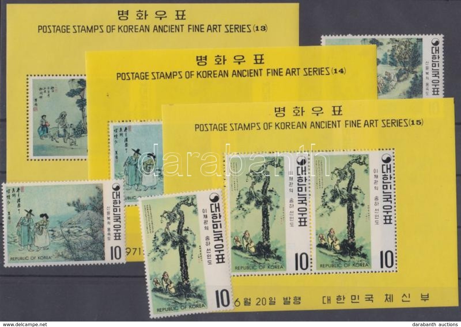 ** 1971 A Yi-dinasztia Festményei Sor Mi 793-798 + 6 Blokk Mi 329-334 - Altri & Non Classificati