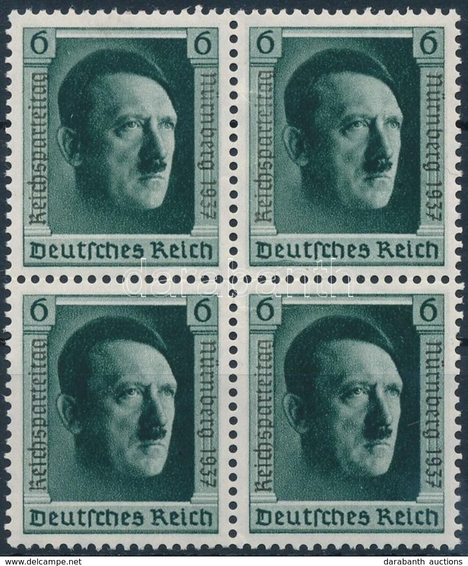 ** 1937 Hitler Blokkból Kitépett Négyestömb Mi 650 - Otros & Sin Clasificación