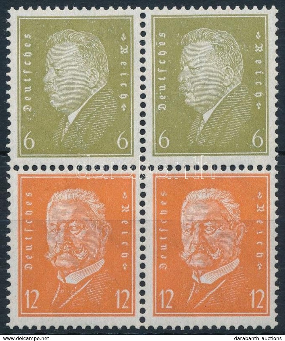 ** 1932 Elnökök Bélyegfüzet Négyestömb összefüggés Mi S46 - Other & Unclassified