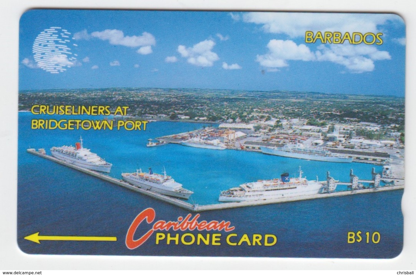 Barbados GPT Phonecard (Fine Used) Code 10CBDA - Barbados (Barbuda)