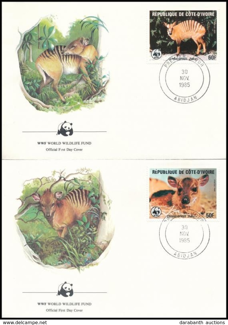 1985 WW; Zebra-bóbitásantilop 4 FDC Mi 881-884 - Otros & Sin Clasificación