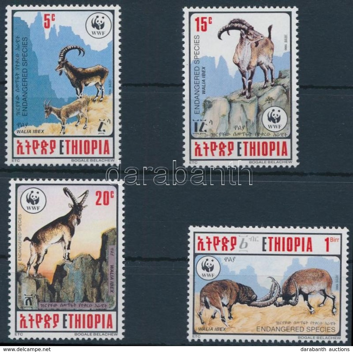 ** 1990 WWF Kőszáli Kecske Sor,
WWF Ibex Set
Mi 1385-1388 - Otros & Sin Clasificación