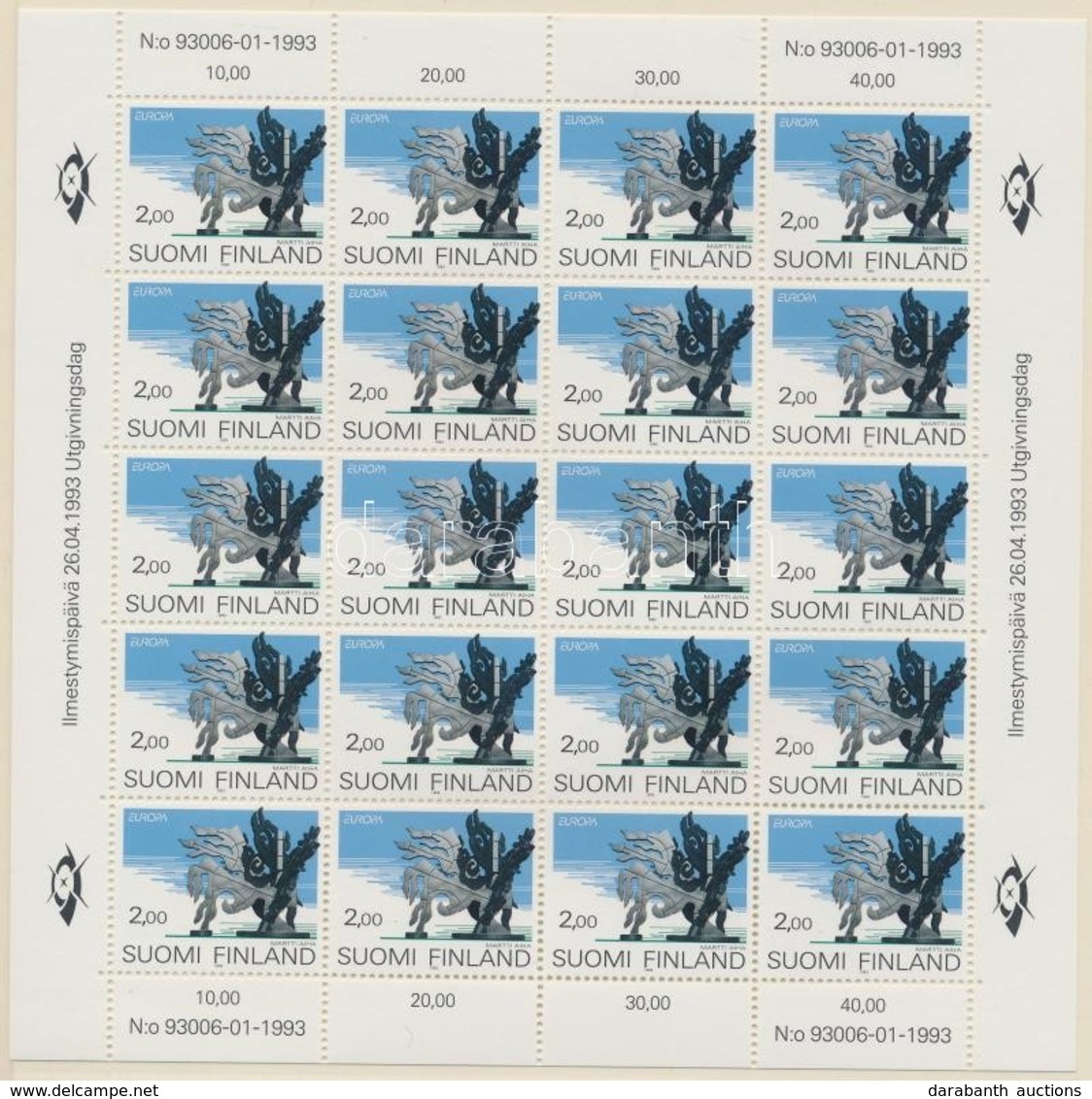 ** 1993 Europa CEPT Kisív Sor Mi 1206-1207 - Other & Unclassified