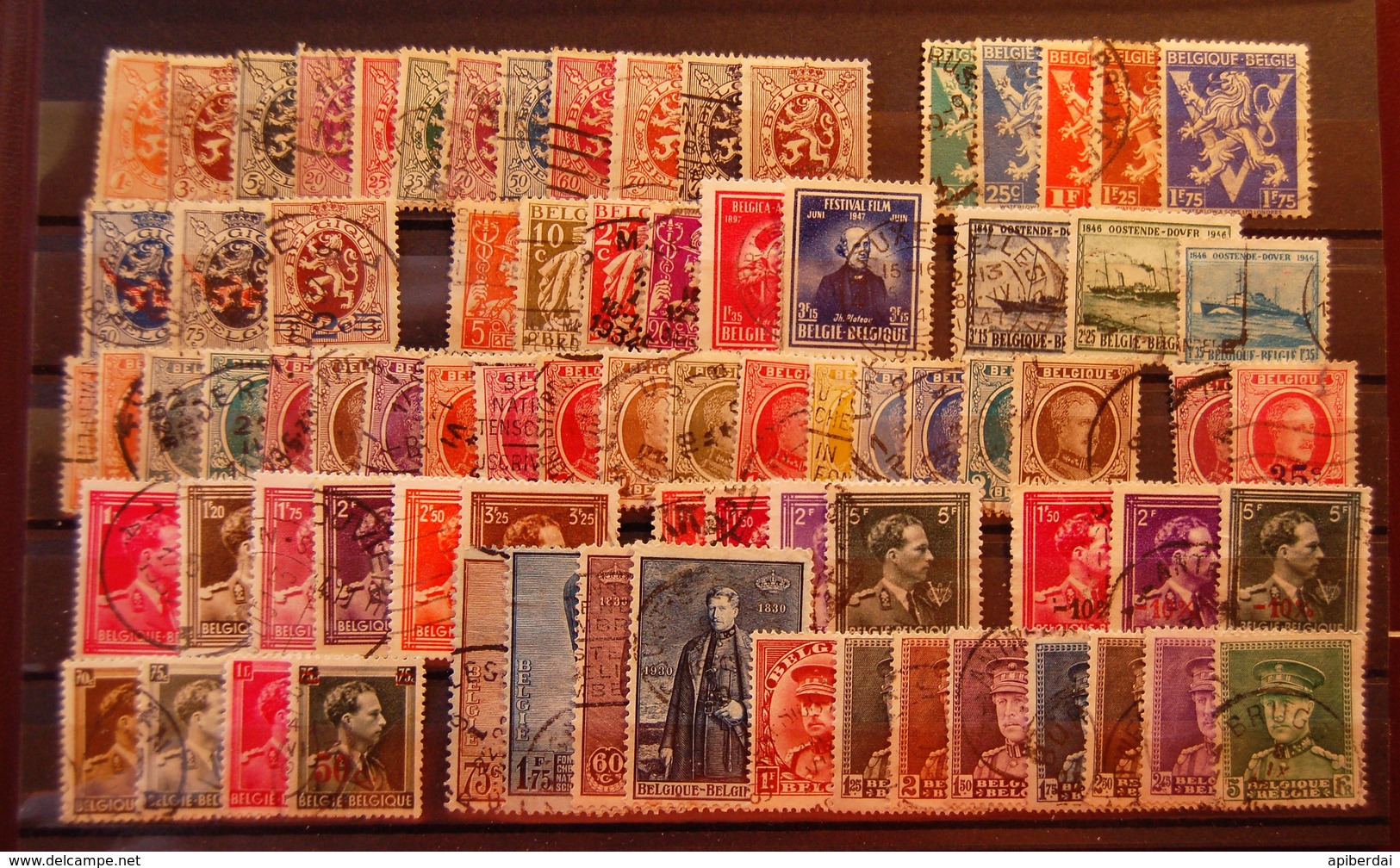 Belgique Belgium - 78 Differents Used Stamps - Collections