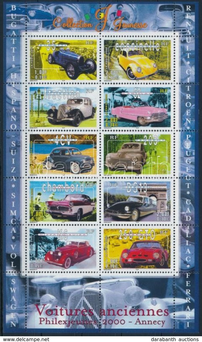 ** 2000 Oldtimer Autók Kisív,
Oldtimers Mini Sheet
Mi 3458-3467 - Otros & Sin Clasificación