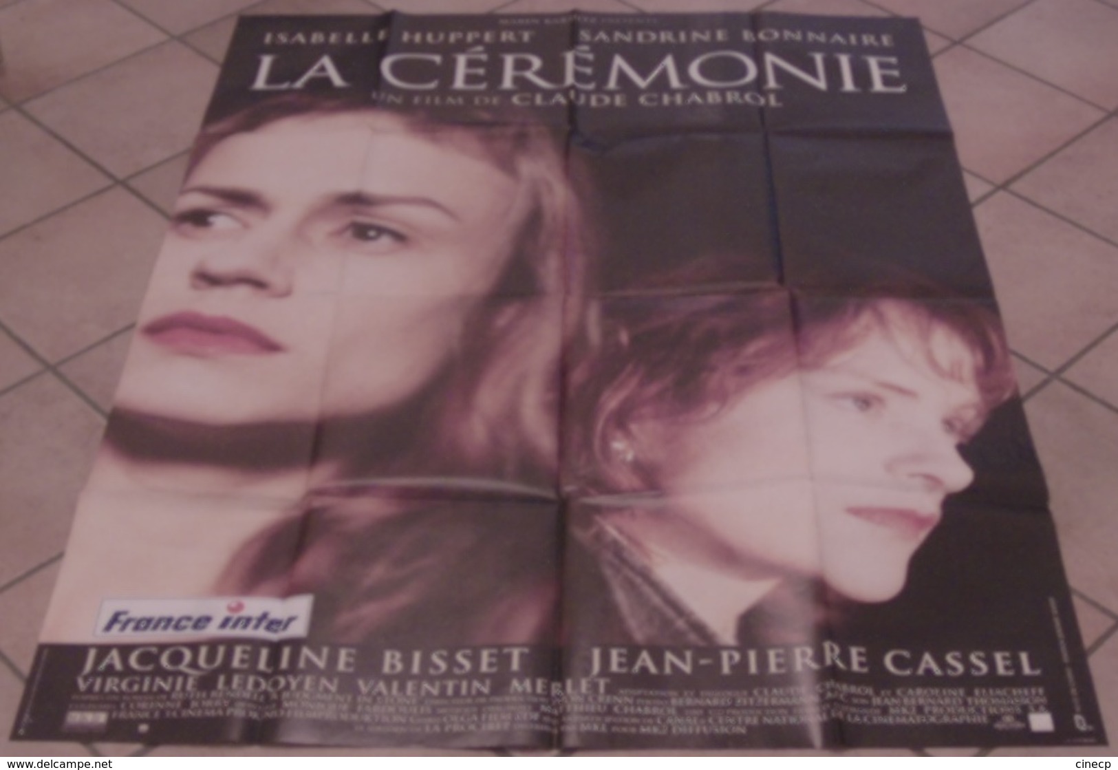 AFFICHE CINEMA ORIGINALE FILM LA CEREMONIE Claude CHABROL BONNAIRE HUPPERT CASSEL 1995 TBE - Affiches & Posters